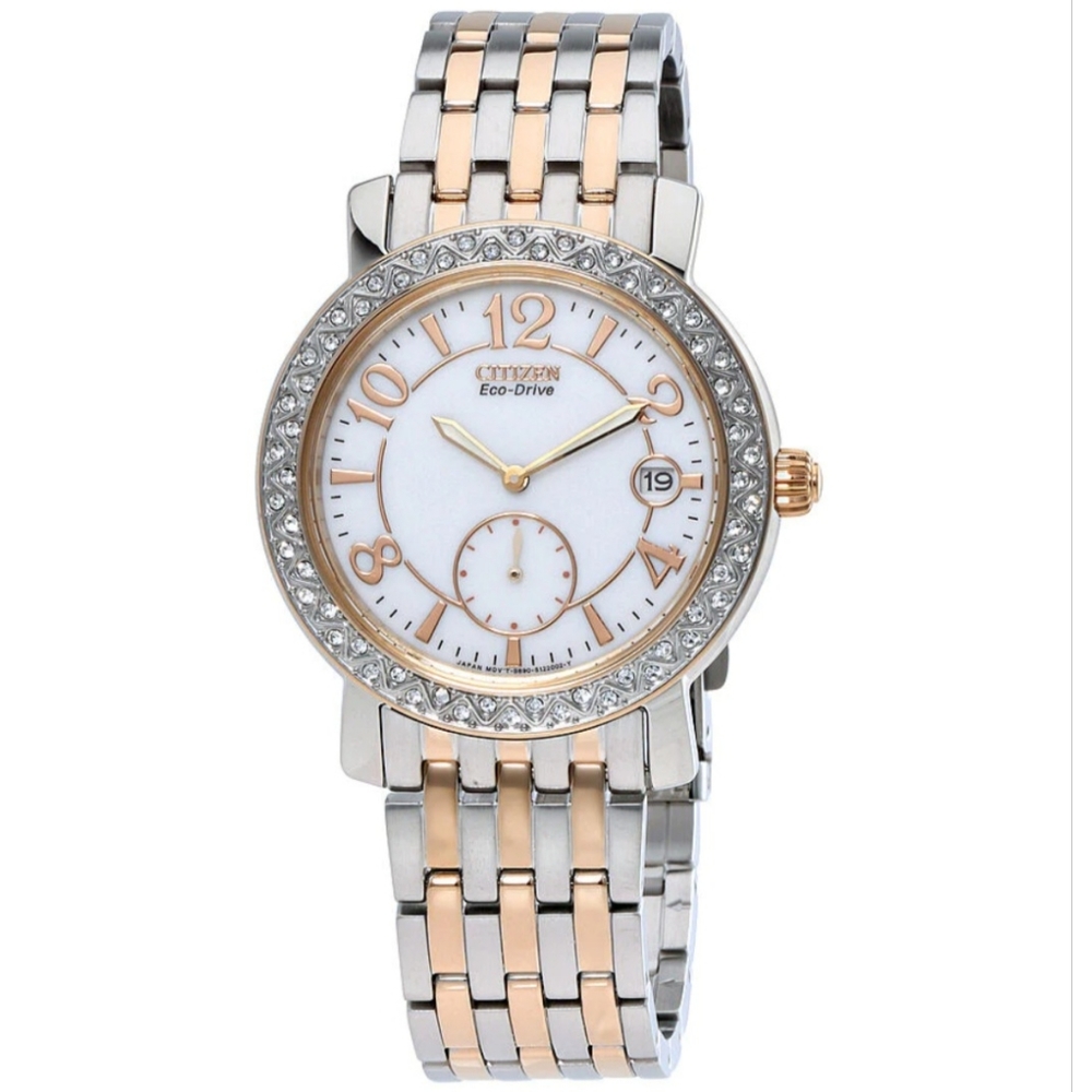 Eco-Drive White Dial Ladies Watch EV1016-58A